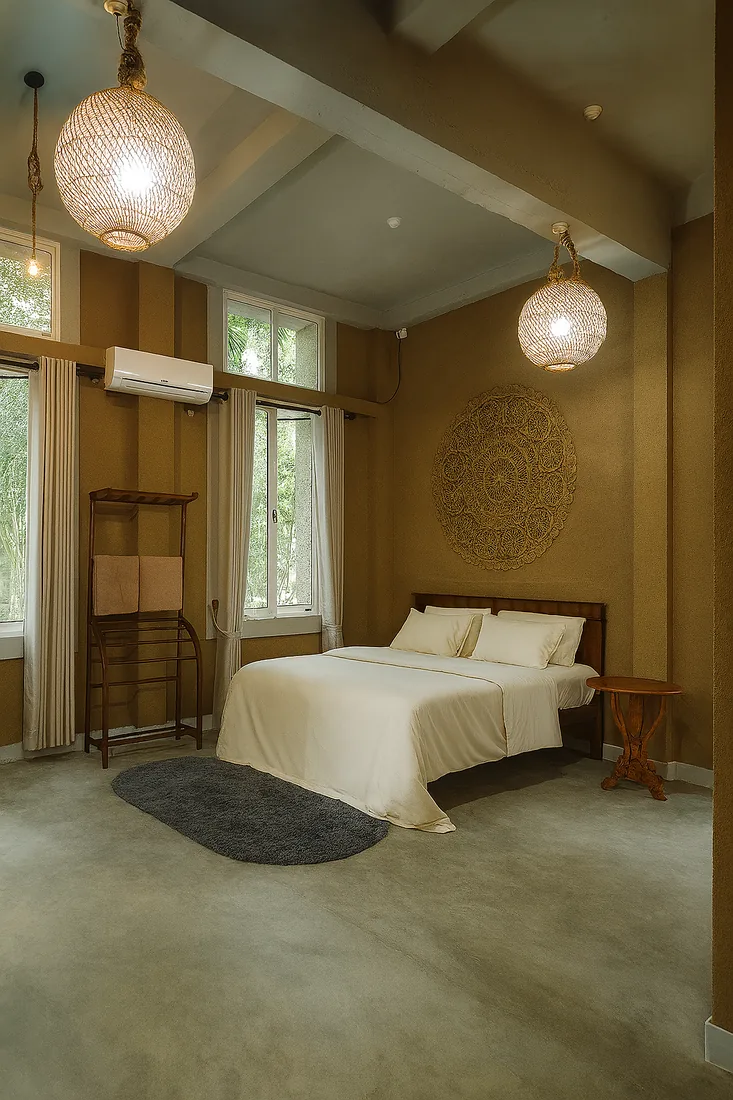 Premium bedroom view at Nature Home near Colombo Airport